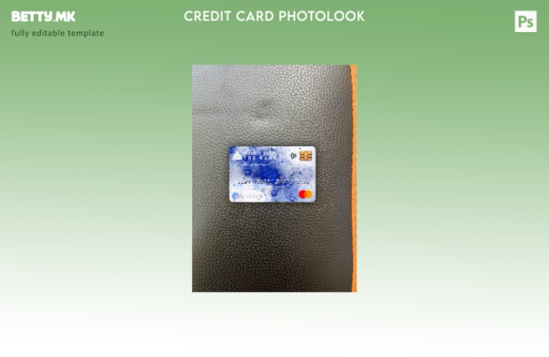 Модерен стил на Грузија TBC банка мастер карта photolook преден шаблон